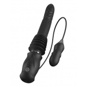 Черный автоматический вибромассажер с вибропулей Ultimate Silicone Thruster - Pipedream - купить с доставкой в Люберцах