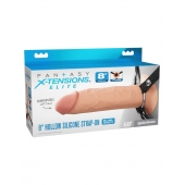 Полый страпон на ремнях 8’’ Hollow Silicone Strap-on - Pipedream - купить с доставкой в Люберцах