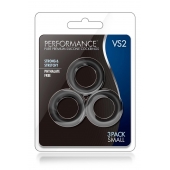 Набор из 3 черных эрекционных колец Black Small Penis Rings - Blush Novelties - в Люберцах купить с доставкой