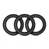 Набор из 3 черных эрекционных колец Black Small Penis Rings - Blush Novelties - в Люберцах купить с доставкой
