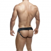 Телесный фаллопротез на черных эластичных ремнях 7 Inch Hollow Strap On - 17 см. - Blush Novelties - купить с доставкой в Люберцах