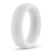 Белое люминесцентное эрекционное кольцо Silicone Glo Cock Ring - Blush Novelties - в Люберцах купить с доставкой