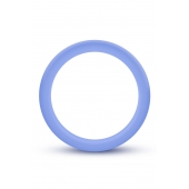 Голубое люминесцентное кольцо Silicone Glo Cock Ring - Blush Novelties - в Люберцах купить с доставкой
