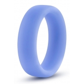 Голубое люминесцентное кольцо Silicone Glo Cock Ring - Blush Novelties - в Люберцах купить с доставкой