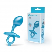 Голубая анальная пробка для массажа простаты Bulb Silicone Prostate Plug - 10,7 см. - b-Vibe - в Люберцах купить с доставкой