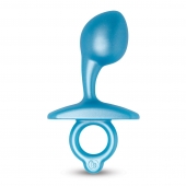 Голубая анальная пробка для массажа простаты Bulb Silicone Prostate Plug - 10,7 см. - b-Vibe - в Люберцах купить с доставкой
