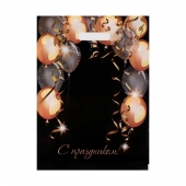 Пакет с вырубной ручкой и принтом в виде шариков (30х40 см) - Сима-Ленд - купить с доставкой в Люберцах