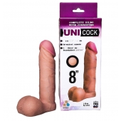 Фаллическая насадка для страпона UNICOCK 8  - 20 см. - LOVETOY (А-Полимер) - купить с доставкой в Люберцах
