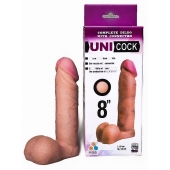 Фаллическая насадка для страпона UNICOCK 8  - 20 см. - LOVETOY (А-Полимер) - купить с доставкой в Люберцах