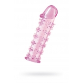 Розовая насадка на пенис с шипами - 12,5 см. - A-toys - в Люберцах купить с доставкой