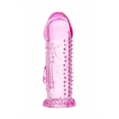 Розовая насадка на пенис с шипиками и коготком - 13,5 см. - A-toys - в Люберцах купить с доставкой
