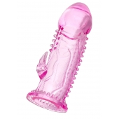 Розовая насадка на пенис с шипиками и коготком - 13,5 см. - A-toys - в Люберцах купить с доставкой