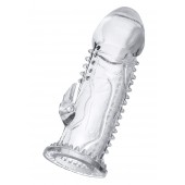 Прозрачная насадка на пенис с шипиками и коготком - 13,5 см. - A-toys - в Люберцах купить с доставкой