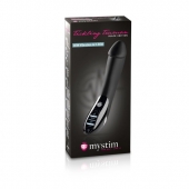 Вибратор с электростимуляцией Tickling Truman Black Edition - 27 см. - MyStim - купить с доставкой в Люберцах