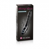 Вибратор с электростимуляцией Sizzling Simon Black Edition - 27 см. - MyStim - купить с доставкой в Люберцах