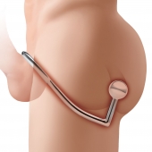 Кольцо на пенис с анальным стимулятором Stainless Steel Anal Hook   Cock Ring - BlueLine - в Люберцах купить с доставкой