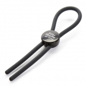 Тёмно-серое эрекционное кольцо с зажимом Again and Again Adjustable Cock Ring - Fifty Shades of Grey - в Люберцах купить с доставкой