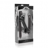 Черный кляп в форме косточки Hound Adjustable Dog Bone Gag - XR Brands - купить с доставкой в Люберцах