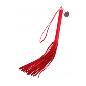 Красная кожаная плеть с петлёй - 50 см. - Pecado - купить с доставкой в Люберцах