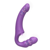 Фиолетовый безремневой страпон Straples Strap-On Dildo - Erokay - купить с доставкой в Люберцах