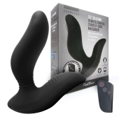 Черный вибромассажер простаты 3,5’’ Remote Control Curve P-spot Massager - 12 см. - Erokay - в Люберцах купить с доставкой