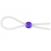 Прозрачное лассо с фиолетовой бусиной SILICONE COCK RING WITH BEAD LAVENDER - NMC - в Люберцах купить с доставкой