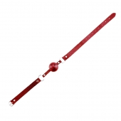 Красный кляп-шар Discretion на регулируемых ремешках - Adrien Lastic - купить с доставкой в Люберцах