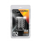 Прозрачная насадка на пенис с шишечками STAY HARD COCK SLEEVE 02 CLEAR - Blush Novelties - в Люберцах купить с доставкой