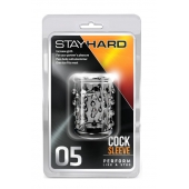 Прозрачная насадка с капельками STAY HARD COCK SLEEVE 05 CLEAR - Blush Novelties - в Люберцах купить с доставкой