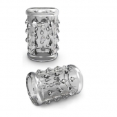 Прозрачная насадка с капельками STAY HARD COCK SLEEVE 05 CLEAR - Blush Novelties - в Люберцах купить с доставкой