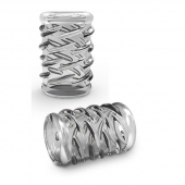 Прозрачная насадка с объёмными чёрточками STAY HARD COCK SLEEVE 06 CLEAR - Blush Novelties - в Люберцах купить с доставкой
