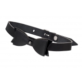 Черный кожаный чокер с бабочкой - Pecado - купить с доставкой в Люберцах