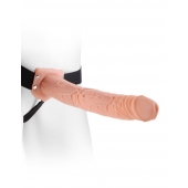 Фаллопротез телесного цвета Hollow Strap-On - 29 см. - Pipedream - купить с доставкой в Люберцах