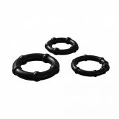 Набор из 3 черных эрекционных колец Babooom Ring Set - Adrien Lastic - в Люберцах купить с доставкой