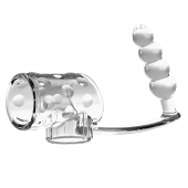 Прозрачная насадка на пенис и мошонку с анальным стимулятором Rilley - Baile - в Люберцах купить с доставкой