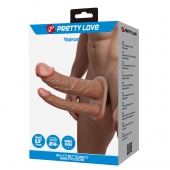 Реалистичная полая насадка на член для двойного проникновения Yairon - 17,5 см. - Baile - купить с доставкой в Люберцах