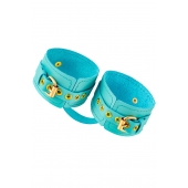 Голубые однослойные кожаные оковы - Pecado - купить с доставкой в Люберцах