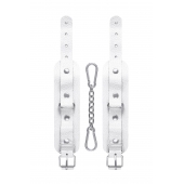 Белые узкие наручники-браслеты со скруглёнными углами - Pecado - купить с доставкой в Люберцах