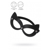 Черная открытая маска с ушками кошки - Pecado - купить с доставкой в Люберцах