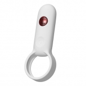 Белое эрекционное виброкольцо с пультом ДУ - Youvic - в Люберцах купить с доставкой