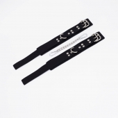 Черные кожаные оковы с регулируемыми ремешками - Crazy Handmade - купить с доставкой в Люберцах