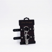 Черно-красные кожаные оковы - Crazy Handmade - купить с доставкой в Люберцах