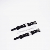 Черные кожаные наручники с кольцом - Crazy Handmade - купить с доставкой в Люберцах