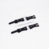 Черные кожаные наручники с кольцом - Crazy Handmade - купить с доставкой в Люберцах