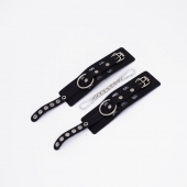 Черные кожаные наручники Sex - Crazy Handmade - купить с доставкой в Люберцах