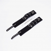 Черные кожаные оковы Sex - Crazy Handmade - купить с доставкой в Люберцах