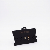 Черный кожаный ошейник с золотистой фурнитурой - Crazy Handmade - купить с доставкой в Люберцах