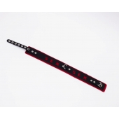 Черно-красный ошейник Sex - Crazy Handmade - купить с доставкой в Люберцах