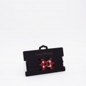 Черный ошейник с красным декором и строчкой - Crazy Handmade - купить с доставкой в Люберцах