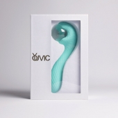 Бирюзовый вибромассажёр с деликатными токами - Youvic - купить с доставкой в Люберцах